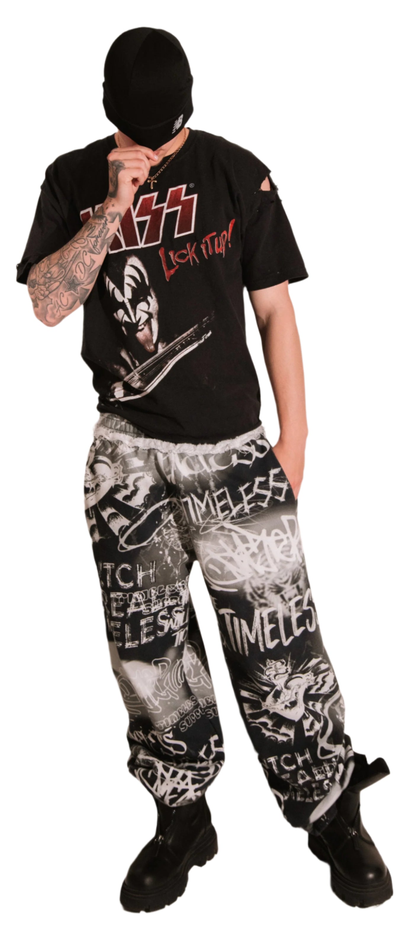 BLACK "EXPRESSION" SWEATS