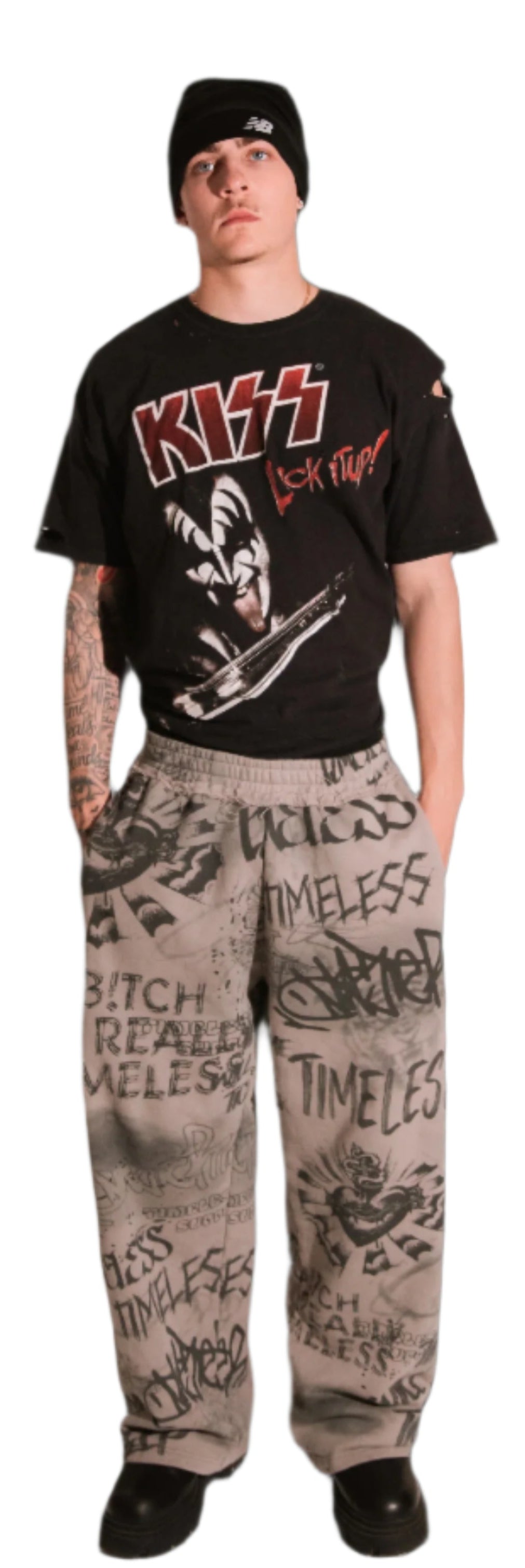 GREY "EXPRESSION" SWEATS